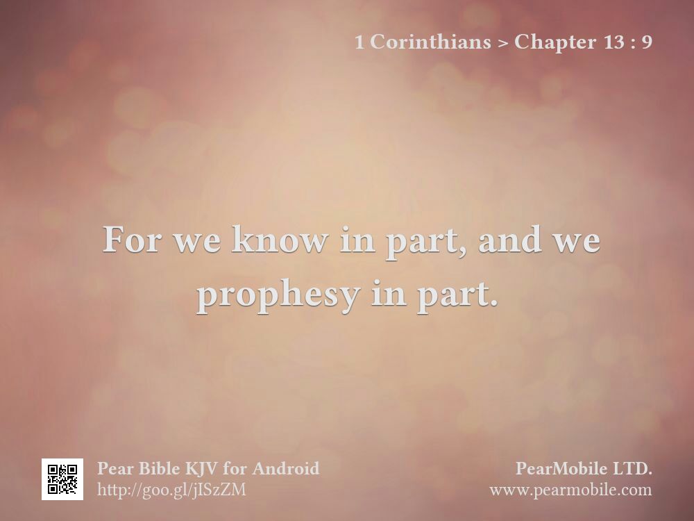 1 Corinthians, Chapter 13:9